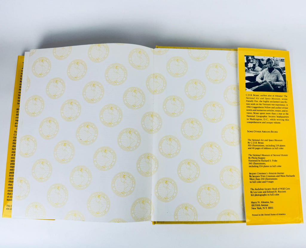 Vintage 1987 National Geographic Society 100 Years of Adventure Yellow Pictorial Coffee-Table Book