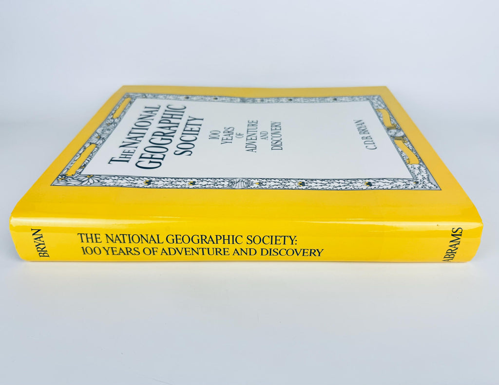 Vintage 1987 National Geographic Society 100 Years of Adventure Yellow Pictorial Coffee-Table Book