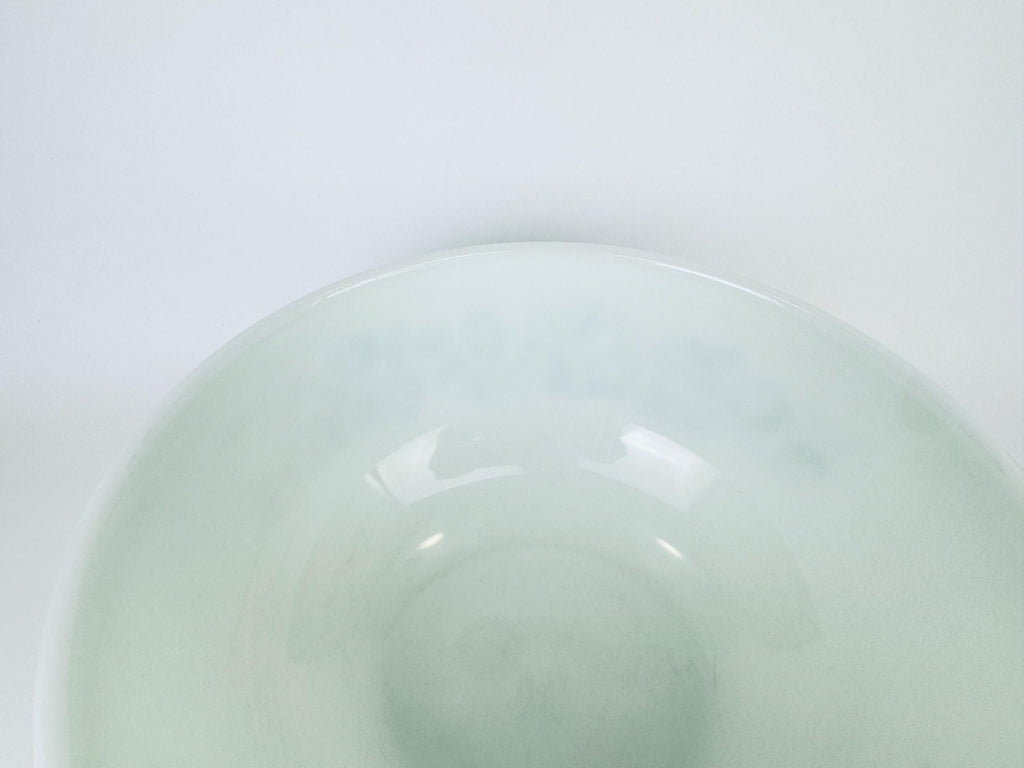 Vintage White & Blue 'Colonial Mist' Pyrex Mixing Bowl - #404 (4 Litre/QT) - Made In USA