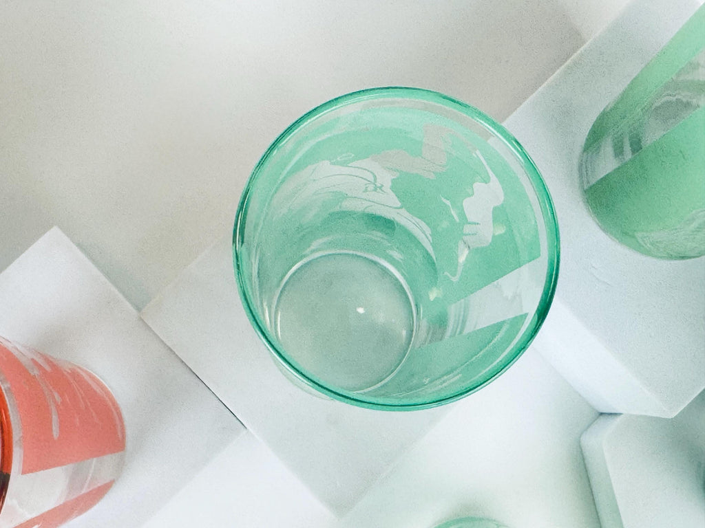 Vintage Dominion Glass Mid-Century Flamenco Dancer Frosted Highball Glasses - Sets Sold Separately