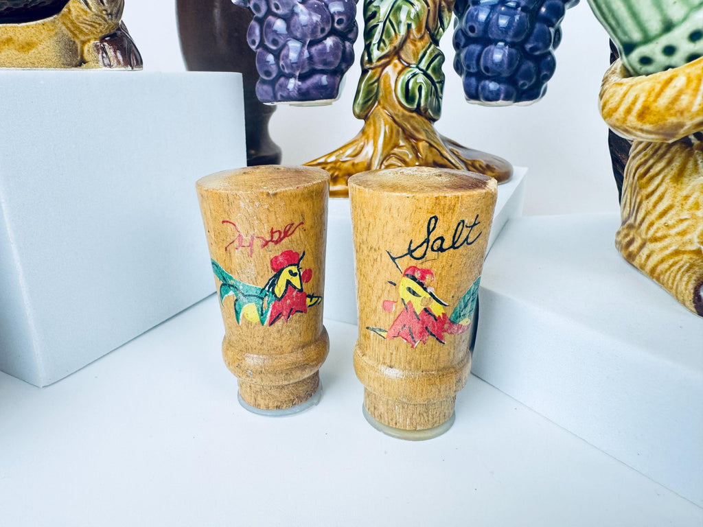 Vintage Kitschy Ceramic Salt + Pepper Shaker Sets - Sets Sold Separately