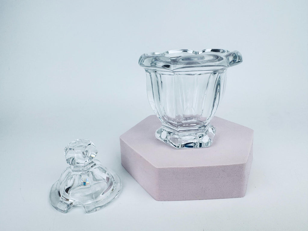 Vintage Baccarat France Crystal Glass Condiment Jar - Bretagne Pattern - Each Jars Sold Separately