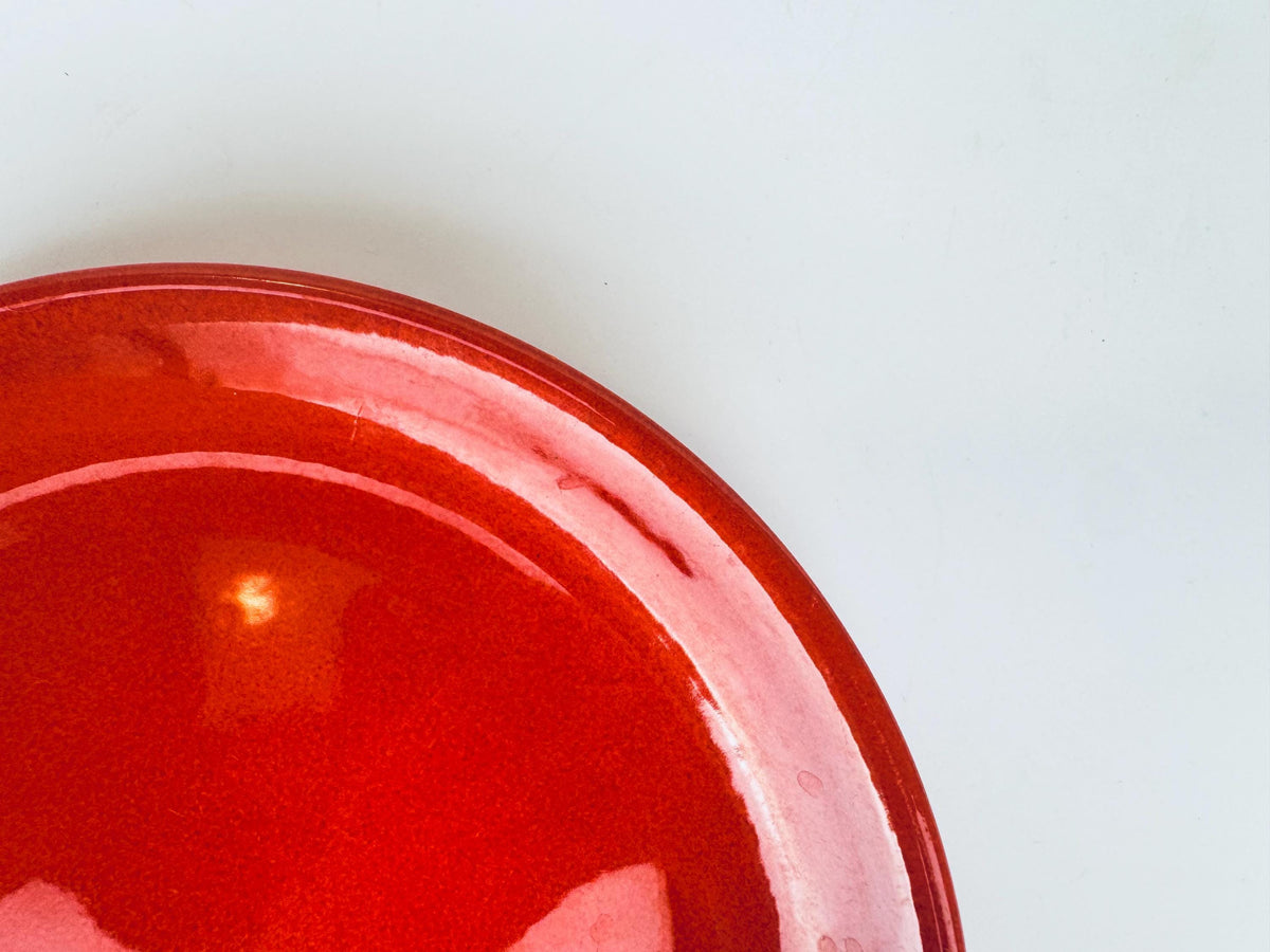 Vintage 'Waechtersbach' Red Ceramic Dinner Plate - Christmas Holiday Dinner Tableware