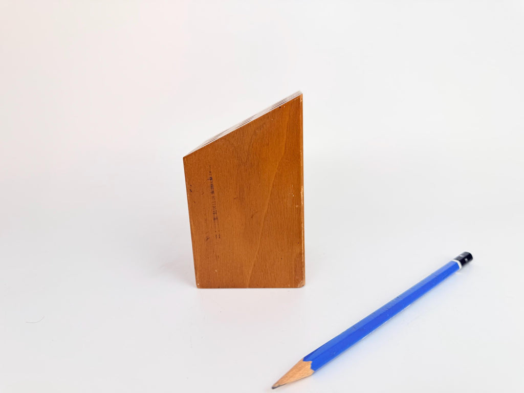 Vintage 1960s Mid Century Modern Brown Walnut Park Sherman Pencil Holder Desk Organizer