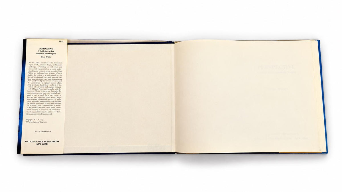Vintage 1970s Gwen White Perspective Hardcover Art Architecture Drawing Instruction Book