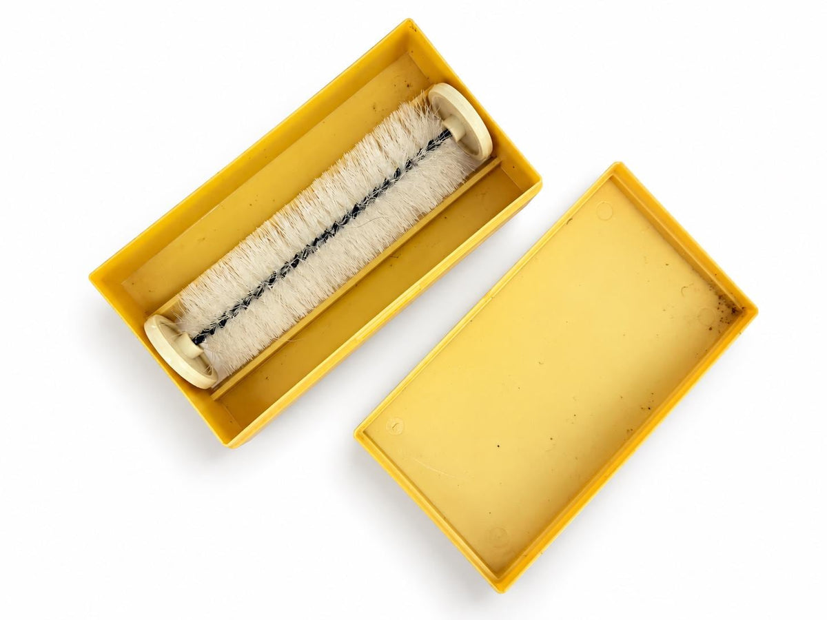 Vintage 1970s Electrolux Canada Table Valet - Gold Plastic Crumb Sweeper With Original Box