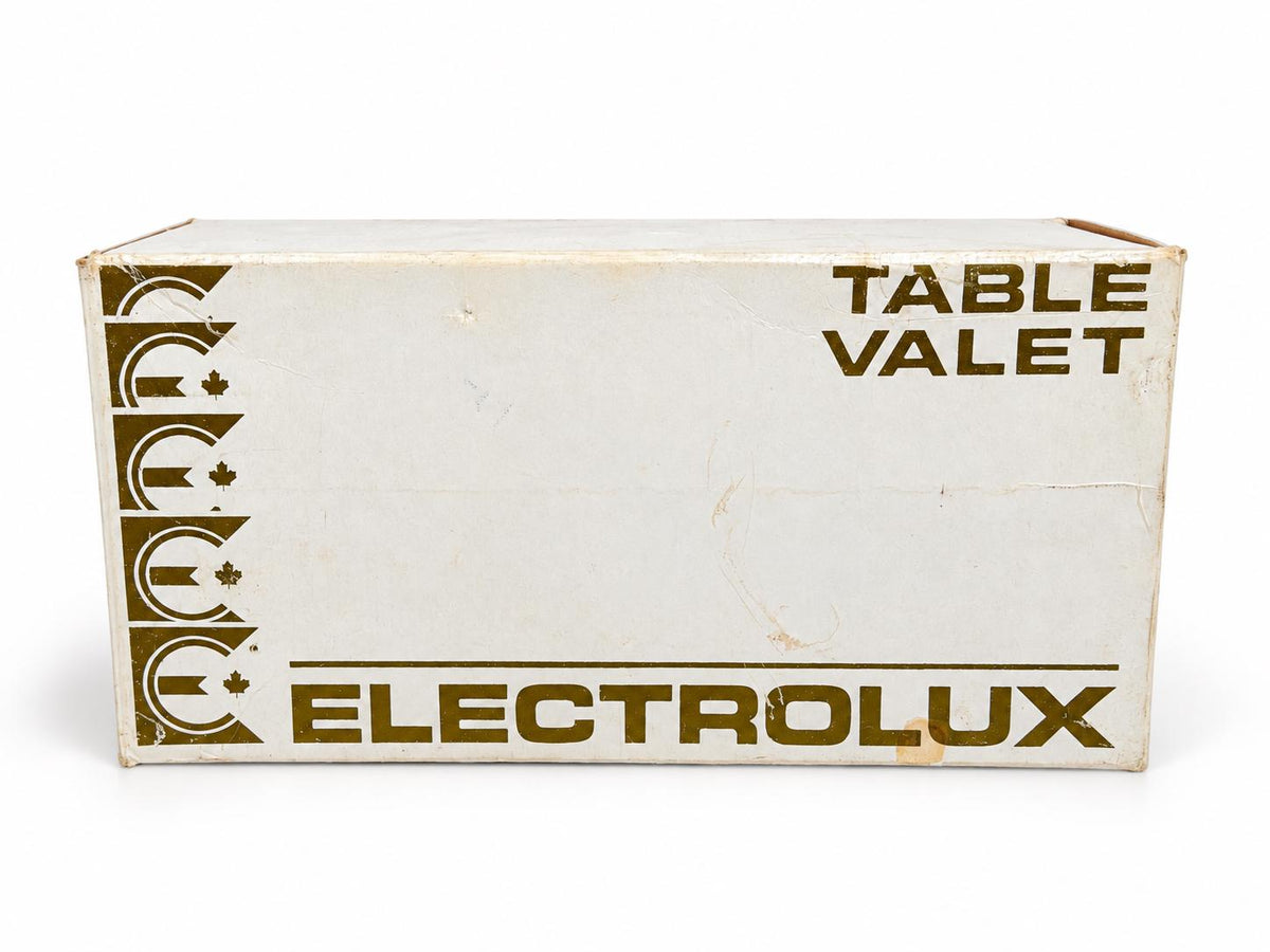 Vintage 1970s Electrolux Canada Table Valet - Gold Plastic Crumb Sweeper With Original Box