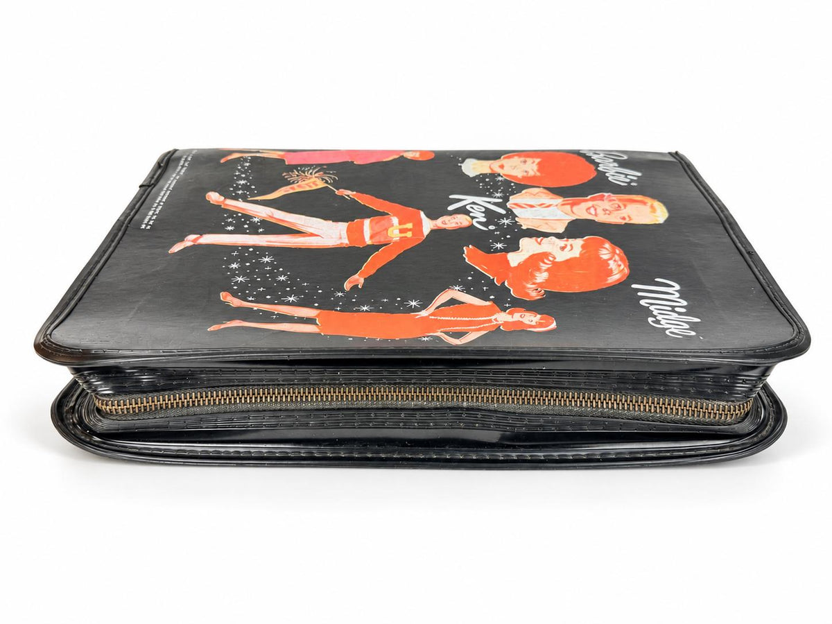 Vintage & Rare 1964 Barbie Ken Midge Black Vinyl Zippered 3 Ring School Binder Mattel - Bulldog CANADA