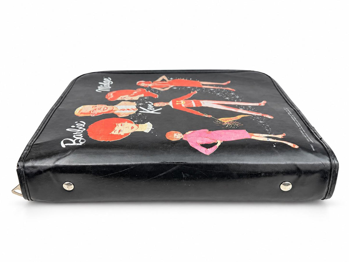 Vintage & Rare 1964 Barbie Ken Midge Black Vinyl Zippered 3 Ring School Binder Mattel - Bulldog CANADA