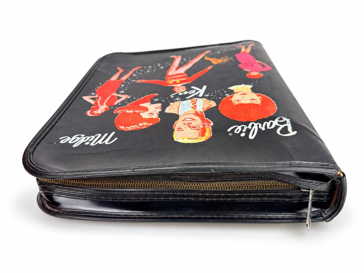 Vintage & Rare 1964 Barbie Ken Midge Black Vinyl Zippered 3 Ring School Binder Mattel - Bulldog CANADA
